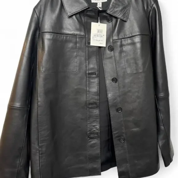 Nordstrom black leather jacket new - Picture 4 of 8